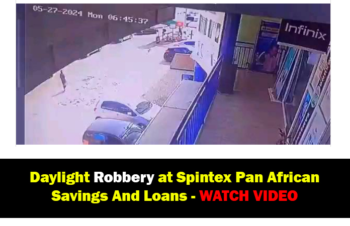 Daring Daylight Robbery at Spintex Pan African Savings And Loans – Watch Video