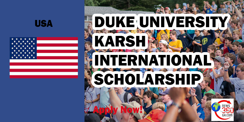 Study in USA:  Duke University Karsh International Scholarship 2024–25