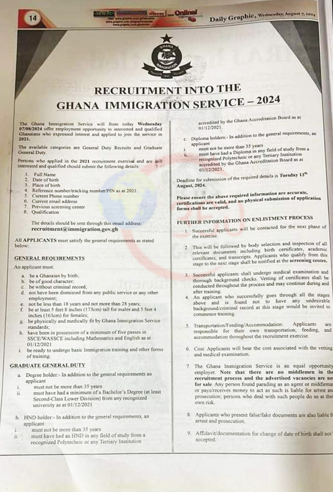 Ghana Immigration Service – Apply