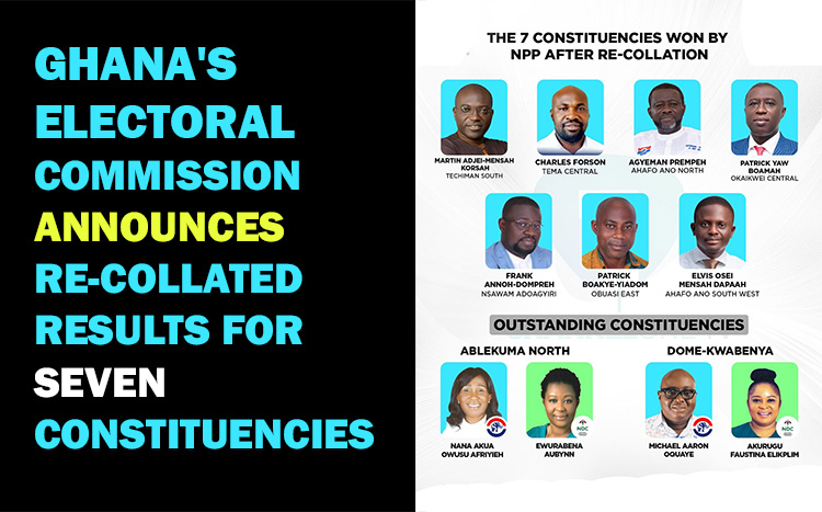 Ghana’s Electoral Commission Announces Re-Collated Results for Seven Constituencies