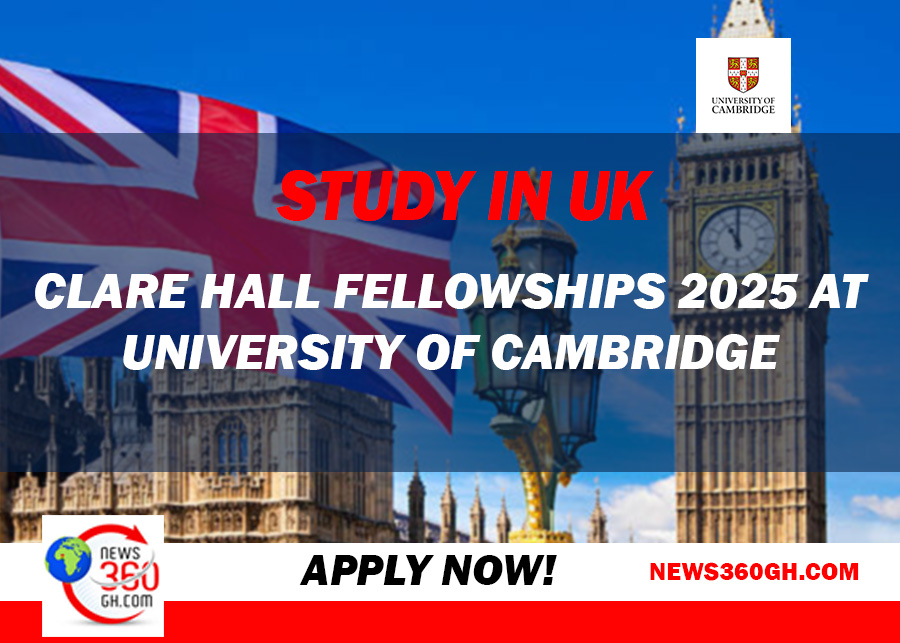 Study In UK: Clare Hall Fellowships 2025 at University of Cambridge