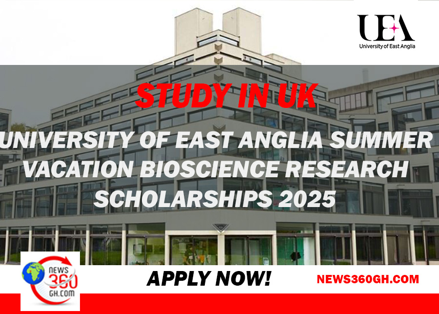 Study in the UK: University of East Anglia Summer Vacation Bioscience Research Scholarships 2025